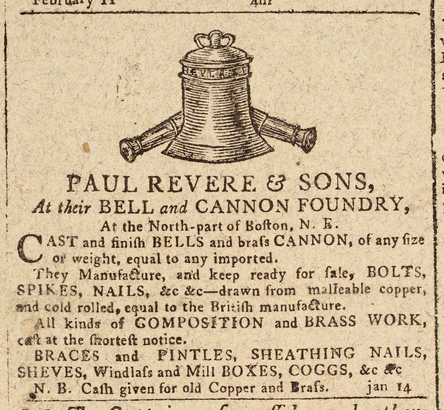 Bell and Cannon Ad