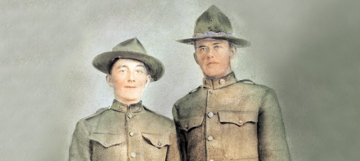 painting of Private Phillips Edwards and Private John Simmons